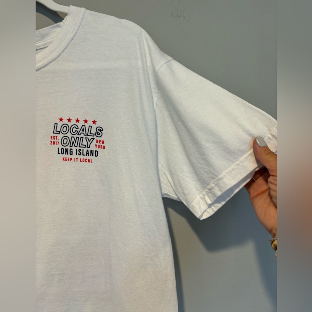 Local's Only Unisex Short Sleeve Tshirt - Size Large white NWT - Picture 4 of 10